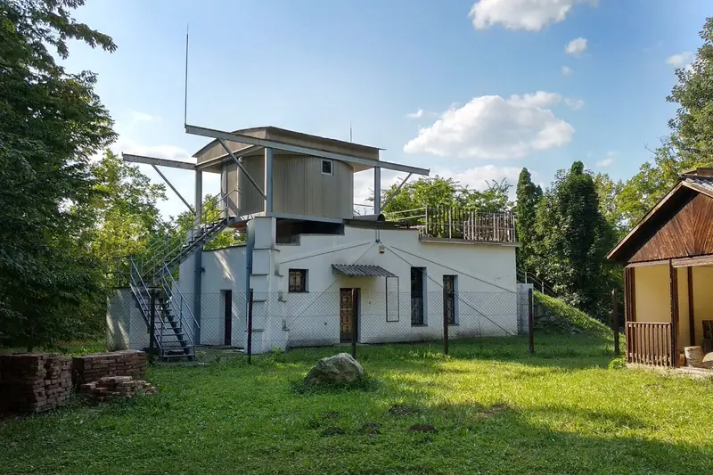 The building of the Szeged Observatory, seen from the Botanical Garden